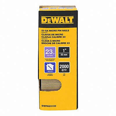 DEWALT DWPN23100 Pin Nails 1 in L Steel PK2000