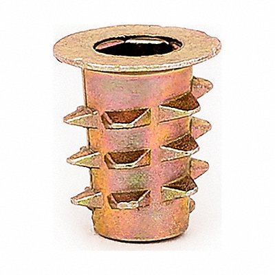 GRAINGER 90102413PK50 Threaded Insert for Soft Wood PK 50