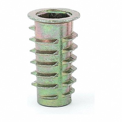 GRAINGER 90105025PK25 Threaded Insert for Soft Wood PK 25