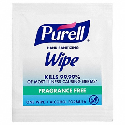 PURELL 902210 Sanitizer Wipes Alcohol 7 inL 5 inW