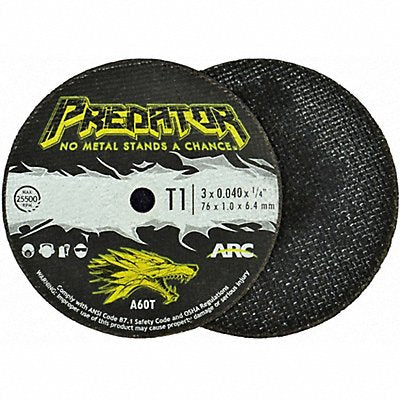 PREDATOR 903041405 Cut Off Wheel 3 X .04 X 1/4 A60T TYPE 1