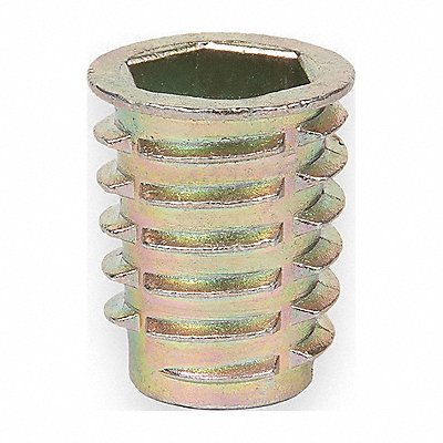 GRAINGER 90381620PK25 Threaded Insert for Soft Wood PK 25
