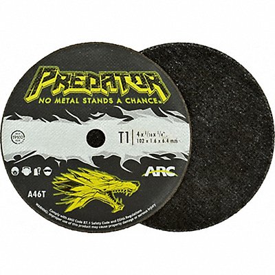 PREDATOR 904163803 Cut Off Wheel 4 X 1/16 X 3/8 A46T TYPE 1