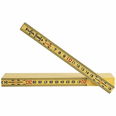 KLEIN TOOLS 91162M Frp Fldg Ruler Outside Reading Metric