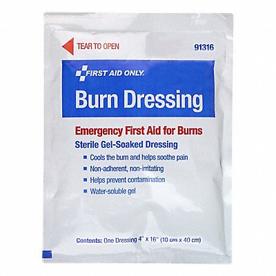 FIRST AID ONLY 91316 Burn Dressing White 16 L 4 W