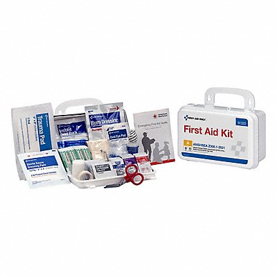 FIRST AID ONLY 91322 First Aid Kit + Housing 76pcs 8x5 WHT