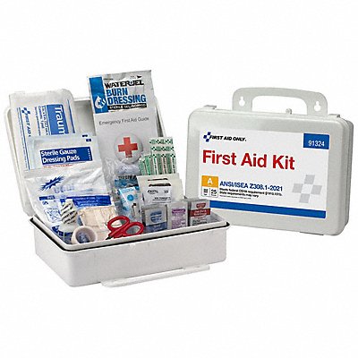 FIRST AID ONLY 91324 First Aid Kit + Housing 94pcs 10x7 WHT