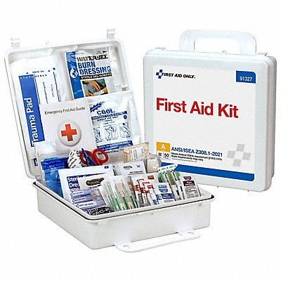 FIRST AID ONLY 91327 First Aid Kit + Housing 184pcs 9 3/8 WHT