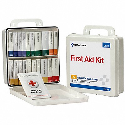 FIRST AID ONLY 91330 First Aid Kit + Housing 130pcs 9 3/8x9 3/8