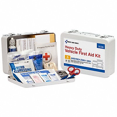 FIRST AID ONLY 91336 First Aid Kit + Housing 115pcs 10x7 WHT