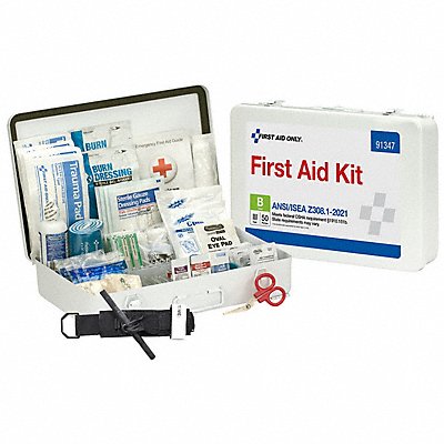 FIRST AID ONLY 91347 First Aid Kit + Housing 210pcs 14x9 WHT