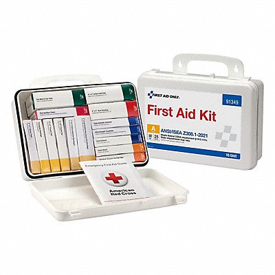 FIRST AID ONLY 91349 First Aid Kit + Housing 83pcs 10x7 WHT