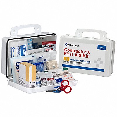 FIRST AID ONLY 91335 First Aid Kit + Housing 131pcs 10x7 WHT