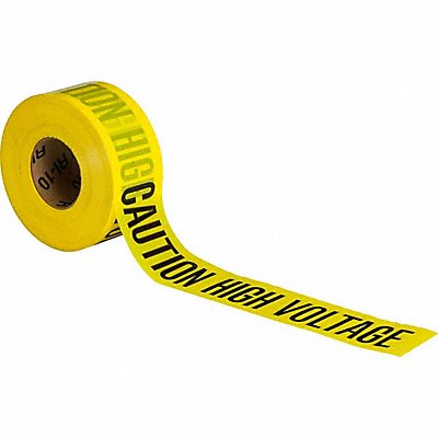 GRAINGER 91220 Barricade Tape Yellow 200 ft L 3 in