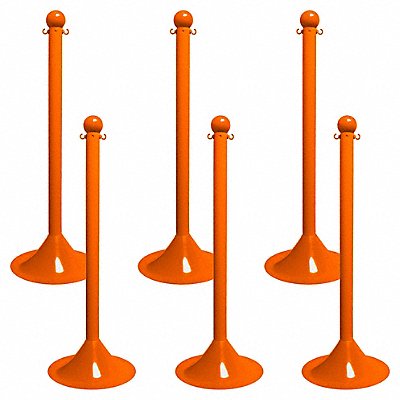GRAINGER 915126 Light Duty Stanchion 41 in H PK6