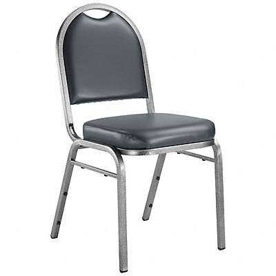 NATIONAL PUBLIC SEATING 9204SV Stacking Chair Steel Blue/Silvervein