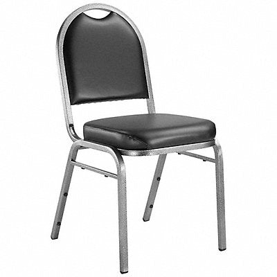 NATIONAL PUBLIC SEATING 9210SV Stacking Chair Steel Black/Silvervein