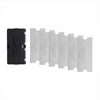 OLFA GSB2S6B Stainless Steel Glass Scraper Blades PK2
