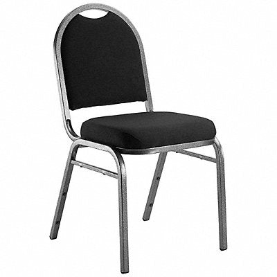 NATIONAL PUBLIC SEATING 9260SV Stacking Chair Steel Black/Silvervein