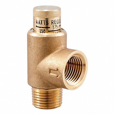 WATTS 12LF530C Adjustable Relief Valve 1/2 In 175 psi