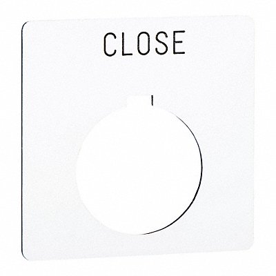 SCHNEIDER ELECTRIC 9001KN108WP Legend Plate Close Black/White Square