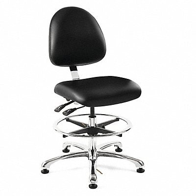 BEVCO 9351MEBKV Ergonomic ESD Task Chair Vinyl Black