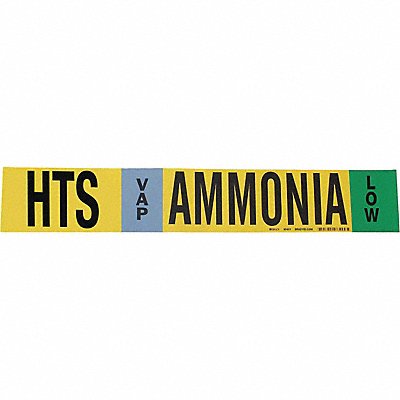BRADY 90451 Pipe Marker Ammonia 4 in H 24 in W