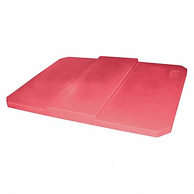 GRAINGER PBL20RED Cube Truck Lid Red Fits 25 cu ft.