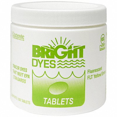 BRIGHT DYES 101101 Dye Tracer Tablet Fl Yellow/Green PK200
