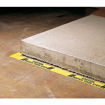 GRAINGER 8AFH0 Floor Tape Black/Yellow 3 inx60 ft Roll