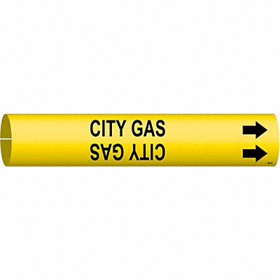 BRADY 4027B Pipe Marker City Gas 7/8 in H 7/8 in W