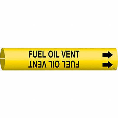BRADY 4066B Pipe Markr Fuel Oil Vent 7/8in H 7/8in W