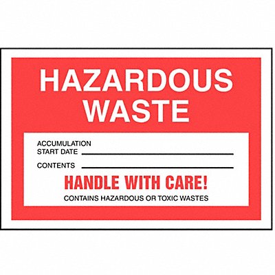 ACCUFORM MHZW15PSC DOT Handling Label Waste 6 W PK100