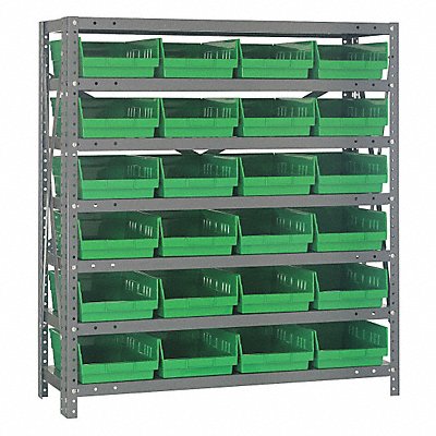 QUANTUM STORAGE SYSTEMS 1839108GN E1524 Bin Shelving 18inx39inx36in Green