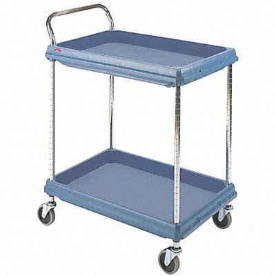 METRO BC20302DMB Utility Cart 400 lb Cap. Plastic 2 Shlvs
