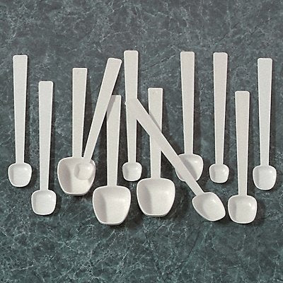 GRAINGER F367250000 Sampling Spoon Polypropylene White PK12
