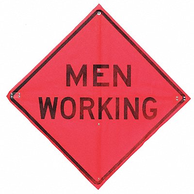 EASTERN METAL SIGNS AND SAFETY C36EMO3FHHDMENWORKING Men Working Traffic Sign 36 x 36