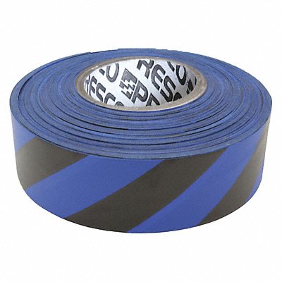 GRAINGER SBBK200 Flaging Tape Blck/Blue 300 ft 1 3/16 in