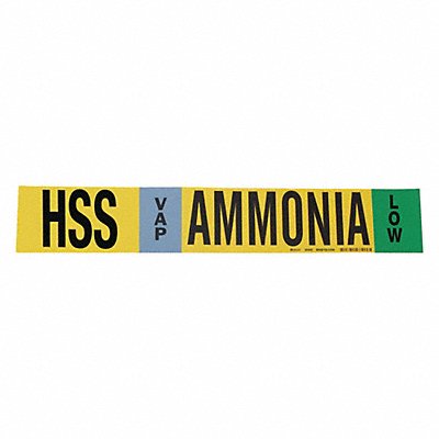BRADY 90448 Pipe Marker Ammonia 4 in H 24 in W