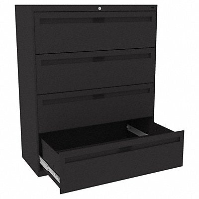 TENNSCO LPL3648L40BLACK File Cabinet 36 in 4 Drawer Black