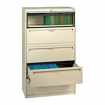 TENNSCO LPL3660L50PUTTY File Cabinet 36 in 5 Drawer Putty
