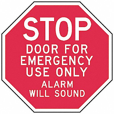 LYLE ST01712HA Door Instruction Stop Sign 12x12in Alum