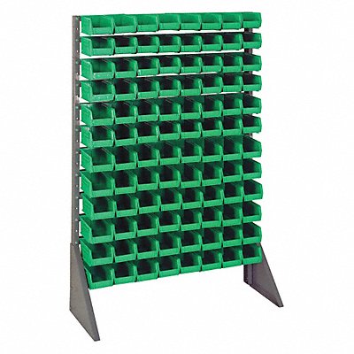 QUANTUM STORAGE SYSTEMS QRU12S22096GN F1609 BinRailFlrRck 15inx54inx36in Load Capacity 50 lb
