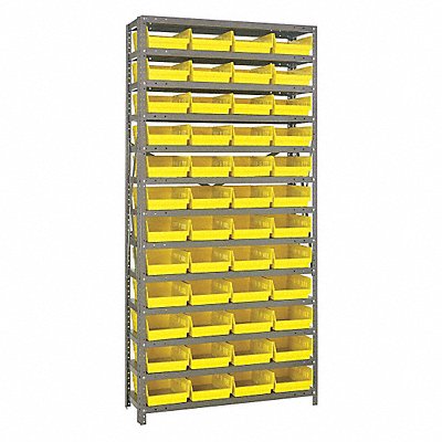 QUANTUM STORAGE SYSTEMS 1875108YL E1517 Bin Shelving 18inx75inx36in Yellow