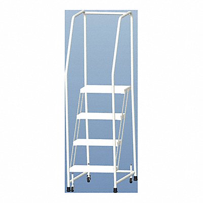 BALLYMORE A4SHRIBBED Rolling Ladder Aluminum 38 In.H