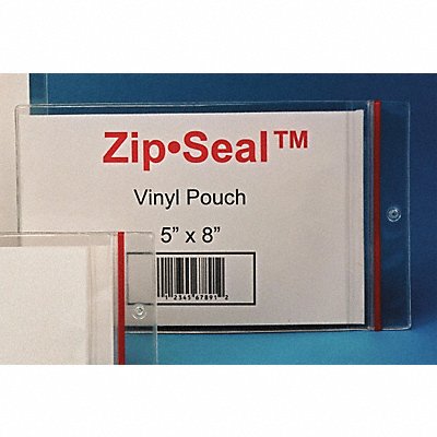 HOL-DEX ZSA58 Label Holder Clear Zip Sealed Pouch PK25