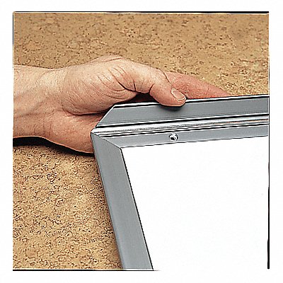 GRAINGER UVSNAP1411SILVER Poster Frame Silver 11 x 14 In.