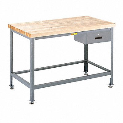 LITTLE GIANT WT2448LLDR Workbench Butcher Block 48 W 24 D