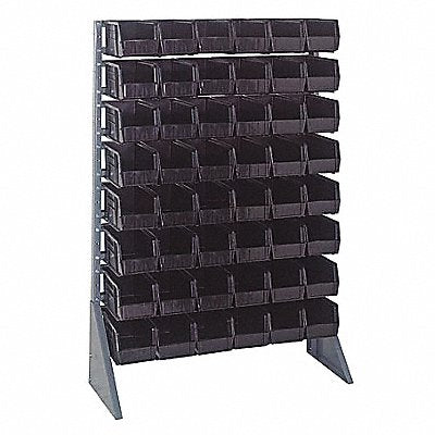 QUANTUM STORAGE SYSTEMS QRU16S23048BK E1532 BinRailFlrRck 15inx54inx36in Load Capacity 37 lb
