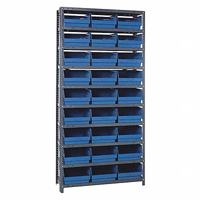 QUANTUM STORAGE SYSTEMS 1875110BL E1520 Bin Shlvng 18inx75inx36in Blue